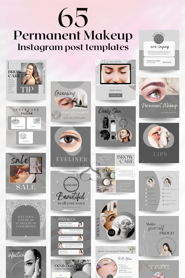 Permanent Makeup Instagram Post Templates