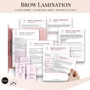 brow lamination form template