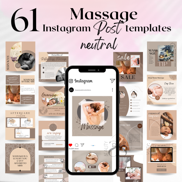 Massage Therapy Instagram Post Templates