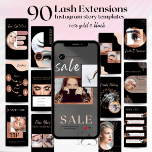 eyelash extensions instagram story template