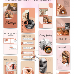 Massage therapy instagram story templates