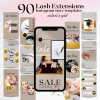 eyelash extensions instagram story template