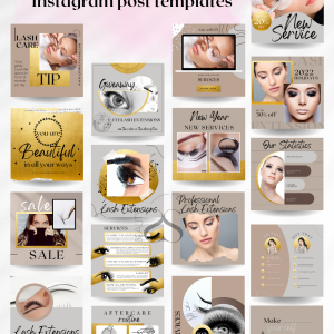 Lash extensions instagram post template